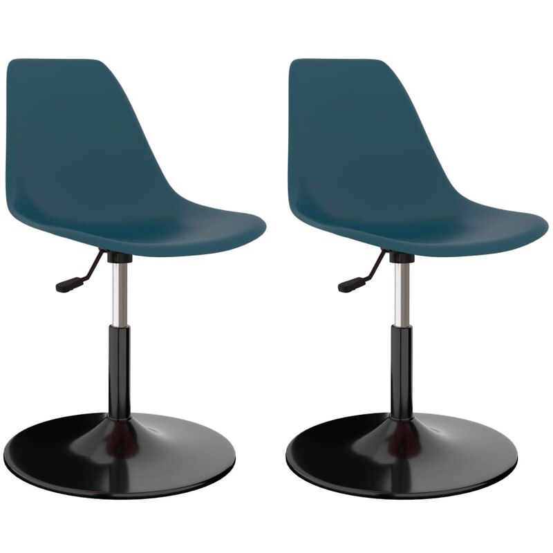 

Sillas de comedor giratorias 2 unidades PP turquesa