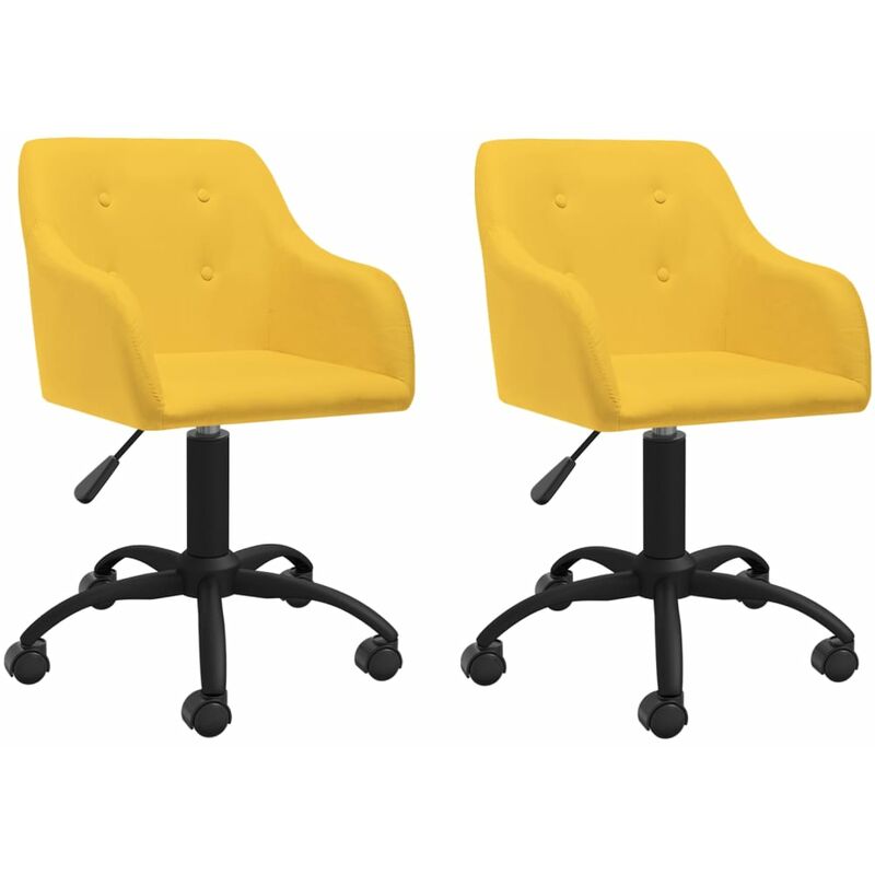 

Sillas de comedor giratorias 2 unidades tela amarillo