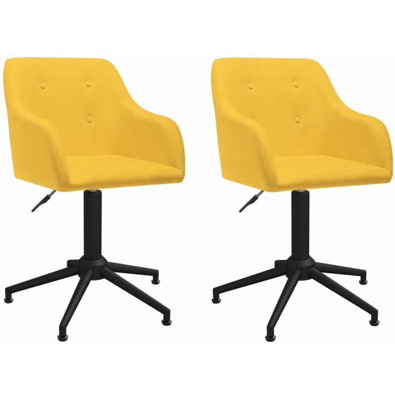 

Sillas de comedor giratorias 2 unidades tela amarillo