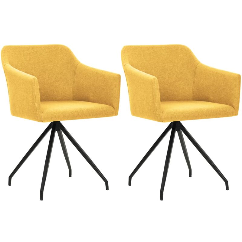 

Sillas de comedor giratorias 2 unidades tela amarillo mostaza