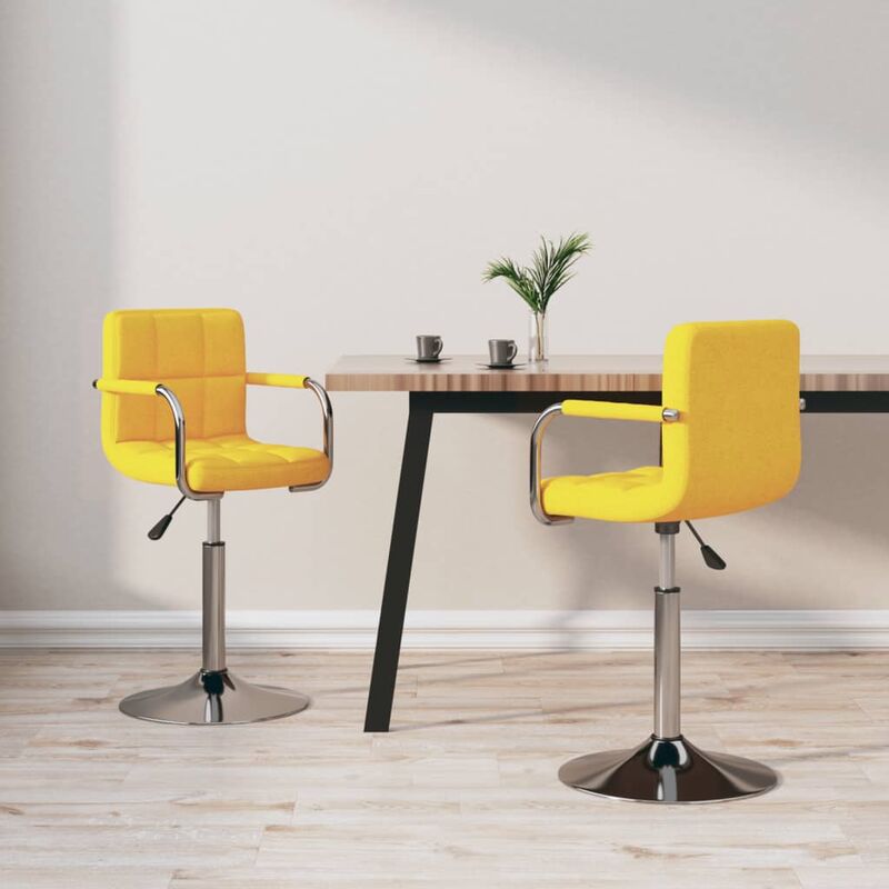 

Sillas de comedor giratorias 2 unidades tela amarillo mostaza