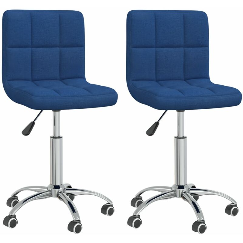 

Sillas de comedor giratorias 2 unidades tela azul