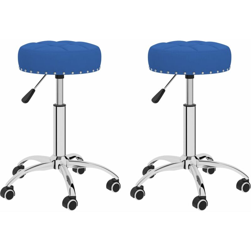 

Sillas de comedor giratorias 2 unidades tela azul