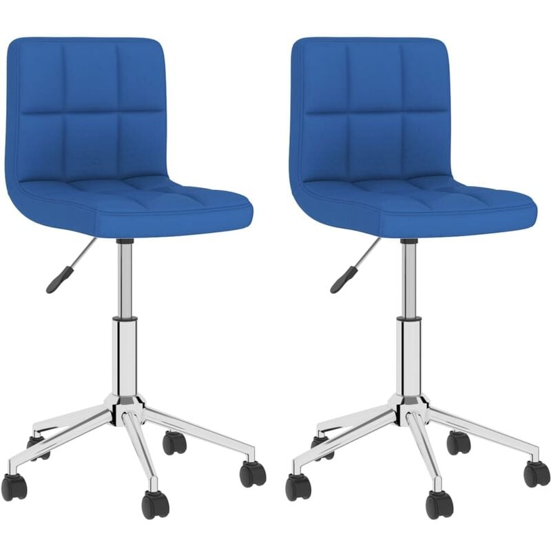

Sillas de comedor giratorias 2 unidades tela azul