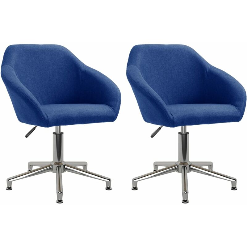 

Sillas de comedor giratorias 2 unidades tela azul