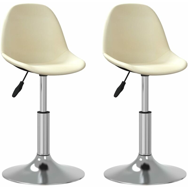 

Sillas de comedor giratorias 2 unidades tela color crema
