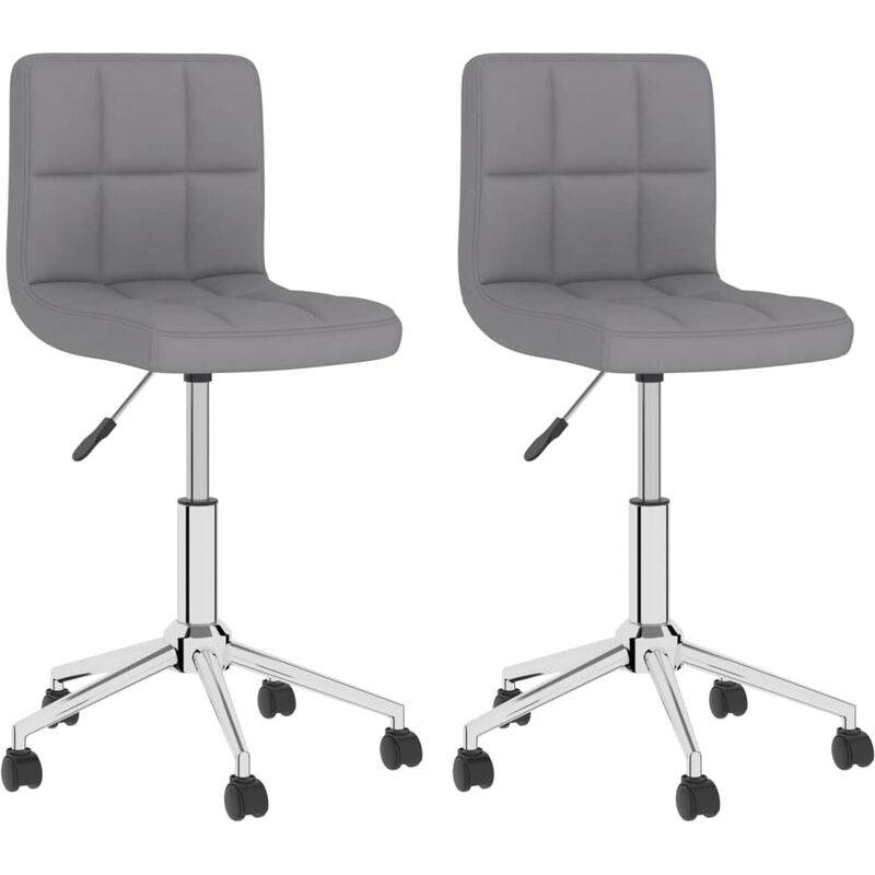 

Sillas de comedor giratorias 2 unidades tela gris claro