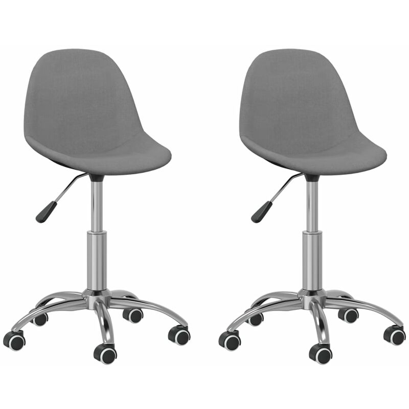 

Sillas de comedor giratorias 2 unidades tela gris claro