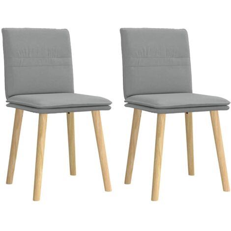Sillas de comedor giratorias 2 unidades tela gris claro