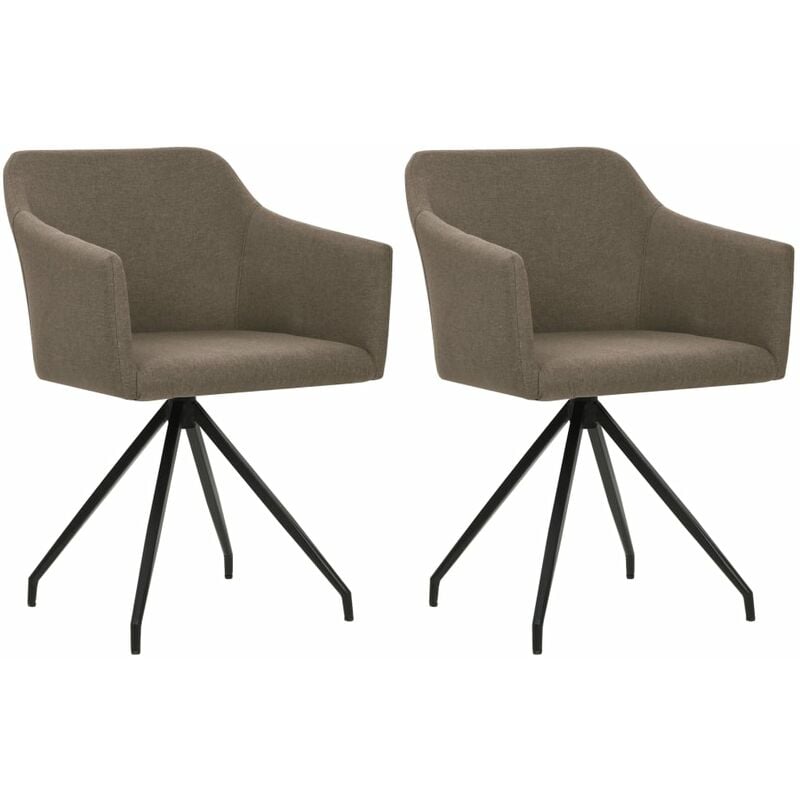

Sillas de comedor giratorias 2 unidades tela gris taupe