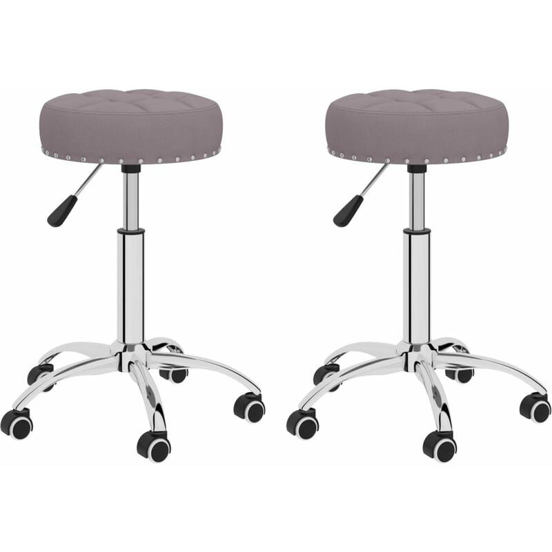 

Sillas de comedor giratorias 2 unidades tela gris taupe