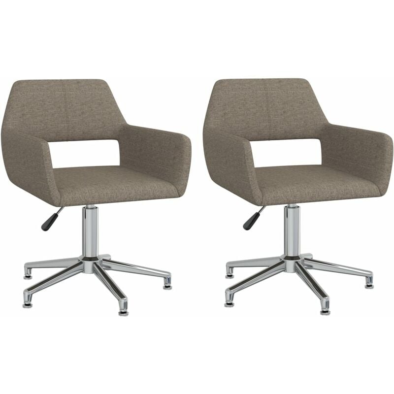 

Sillas de comedor giratorias 2 unidades tela gris taupe