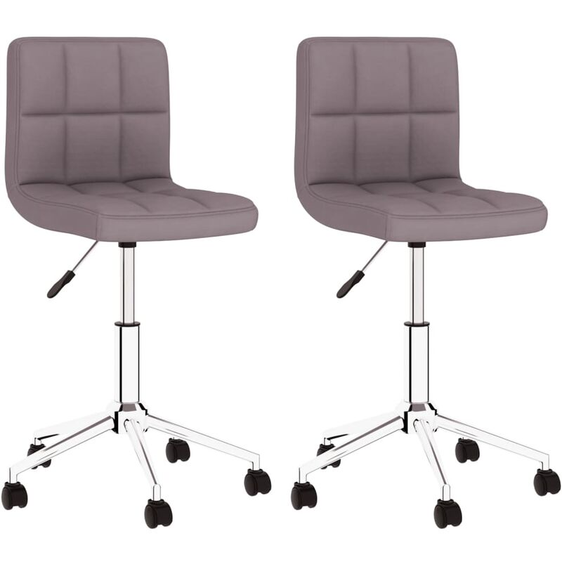 

Sillas de comedor giratorias 2 unidades tela gris taupé