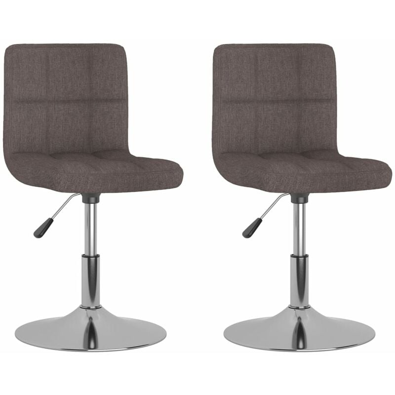 

Sillas de comedor giratorias 2 unidades tela gris taupe
