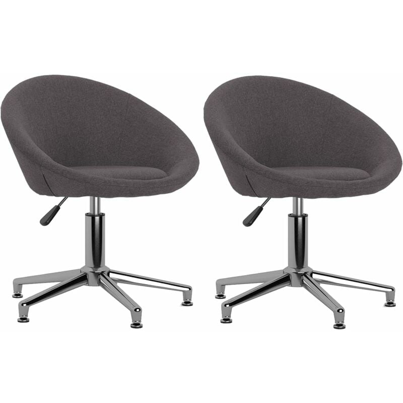 

Sillas de comedor giratorias 2 unidades tela gris taupe