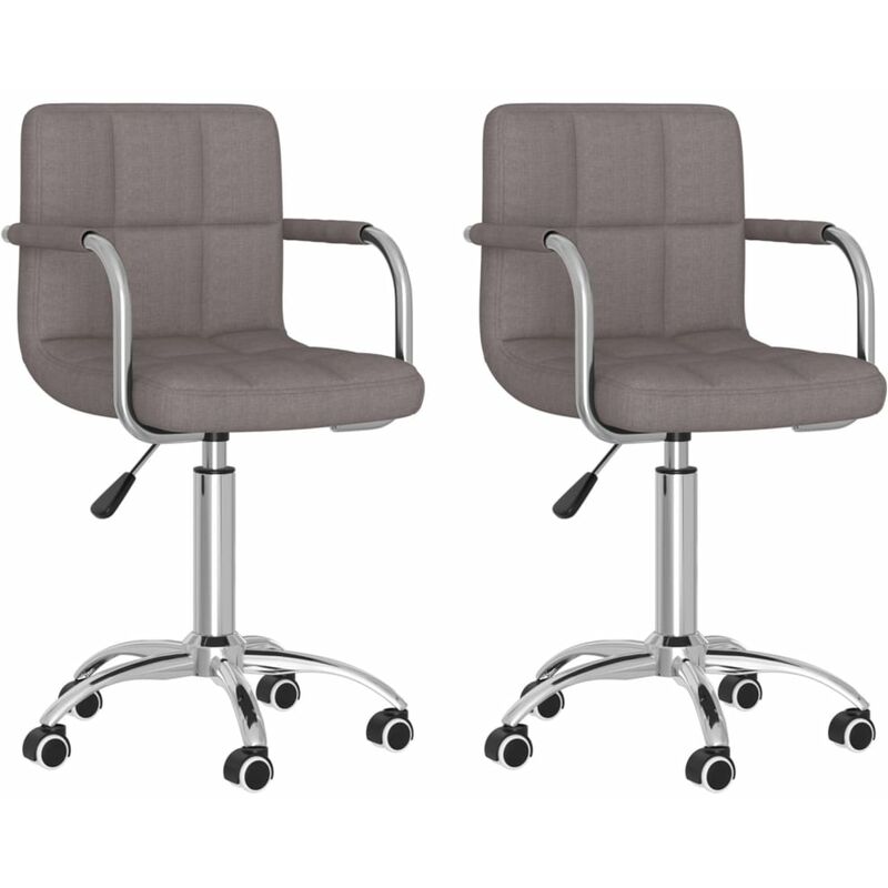 

Sillas de comedor giratorias 2 unidades tela gris taupe