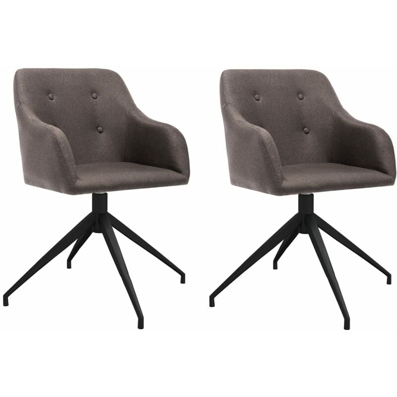 

Sillas de comedor giratorias 2 unidades tela gris taupe