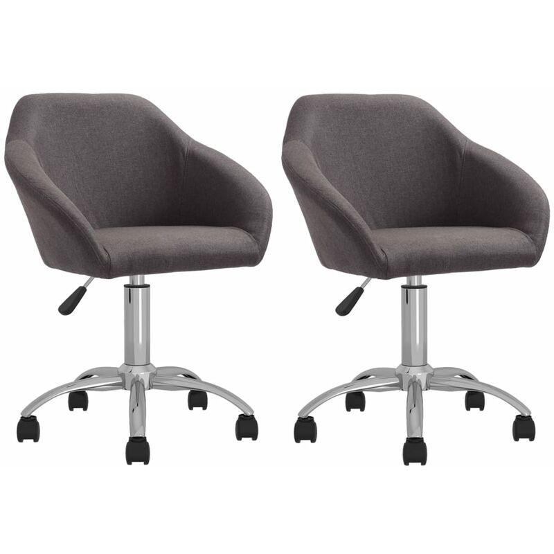 

Sillas de comedor giratorias 2 unidades tela gris taupe
