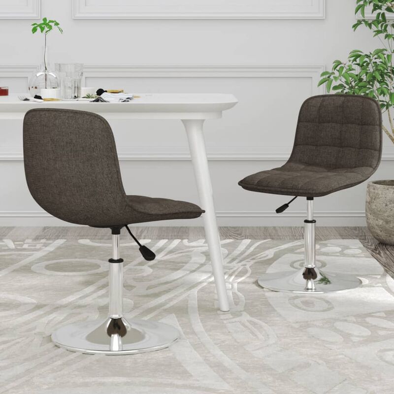 

Sillas de comedor giratorias 2 unidades tela gris taupe