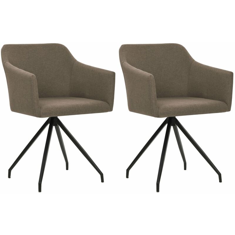 

Sillas de comedor giratorias 2 unidades tela gris taupe - Gris Topo