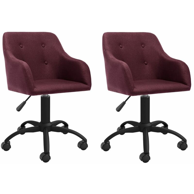 

Sillas de comedor giratorias 2 unidades tela morada