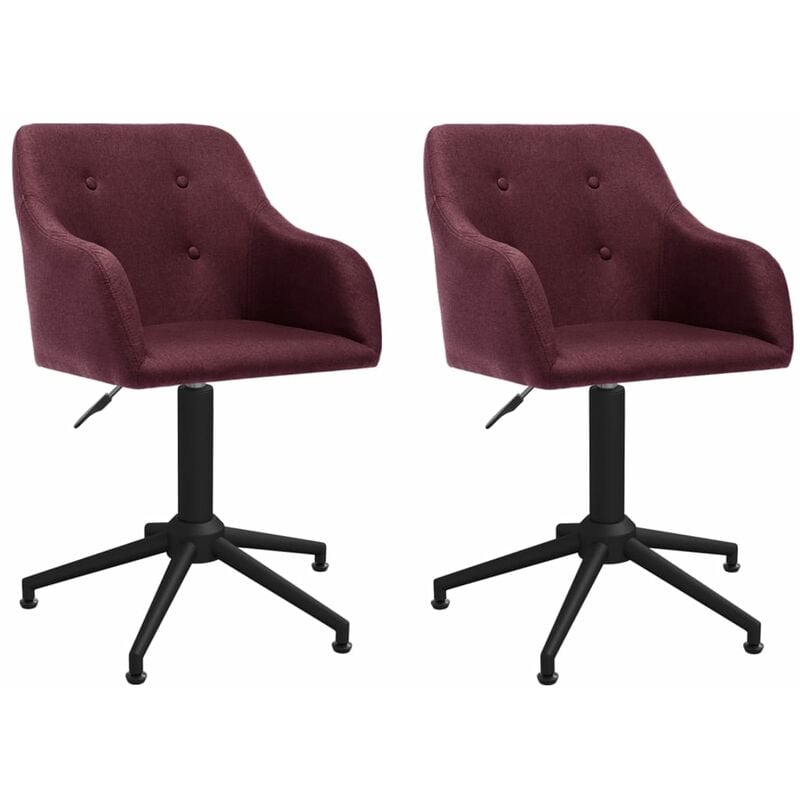 

Sillas de comedor giratorias 2 unidades tela morada