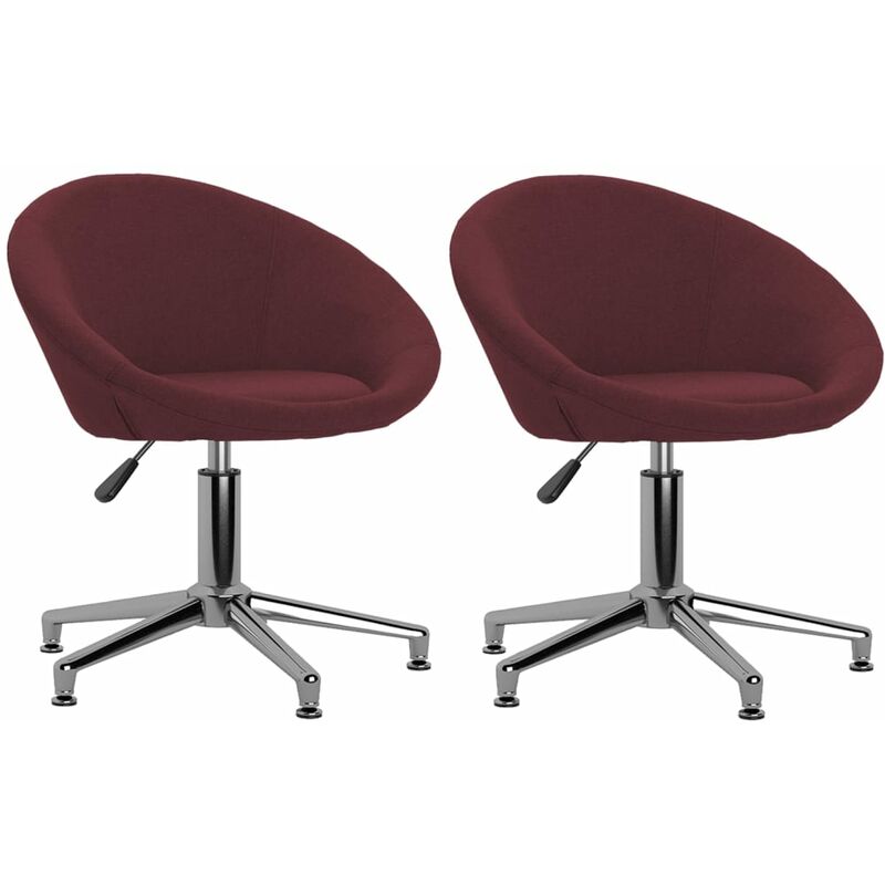 

Sillas de comedor giratorias 2 unidades tela morada