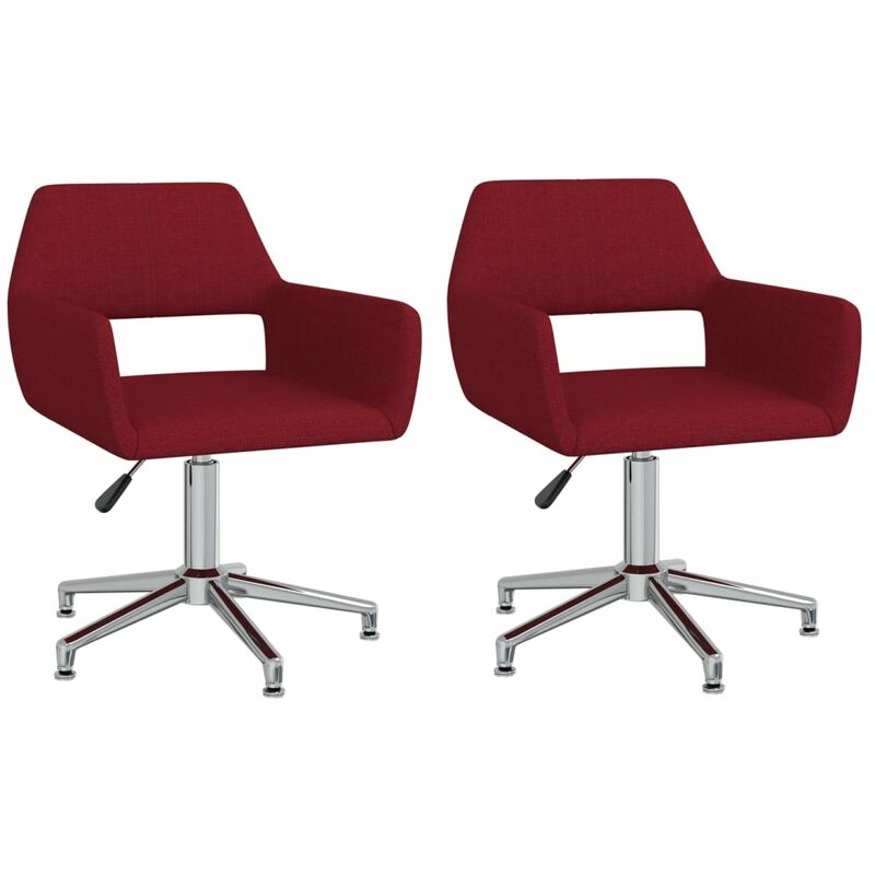 

Sillas de comedor giratorias 2 unidades tela rojo vino tinto
