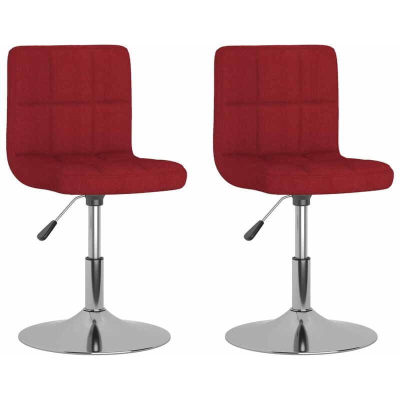 

Sillas de comedor giratorias 2 unidades tela rojo vino tinto