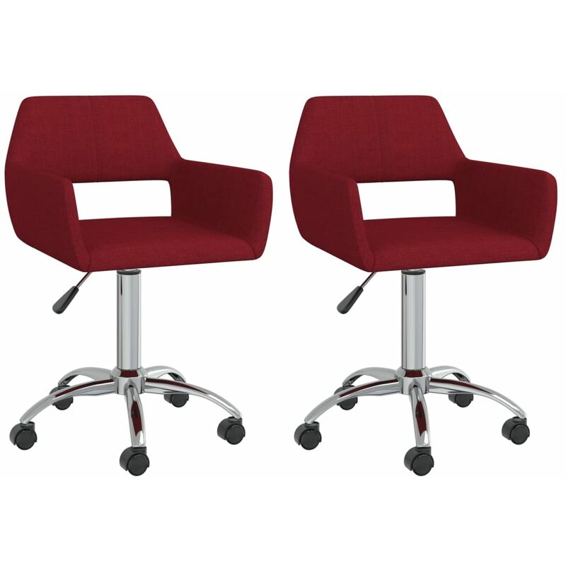 

Sillas de comedor giratorias 2 unidades tela rojo vino tinto