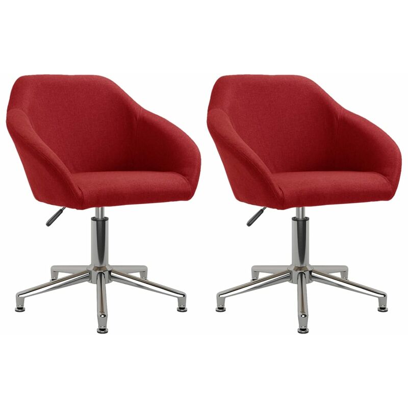 

Sillas de comedor giratorias 2 unidades tela rojo vino tinto