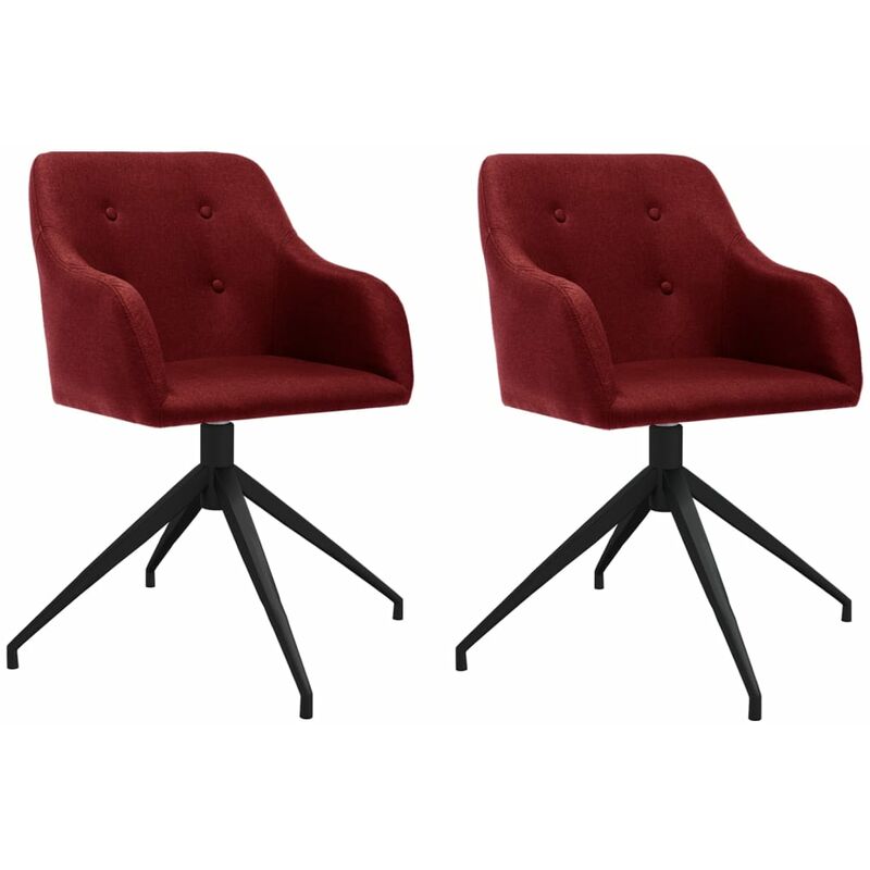 

Sillas de comedor giratorias 2 unidades tela rojo vino tinto
