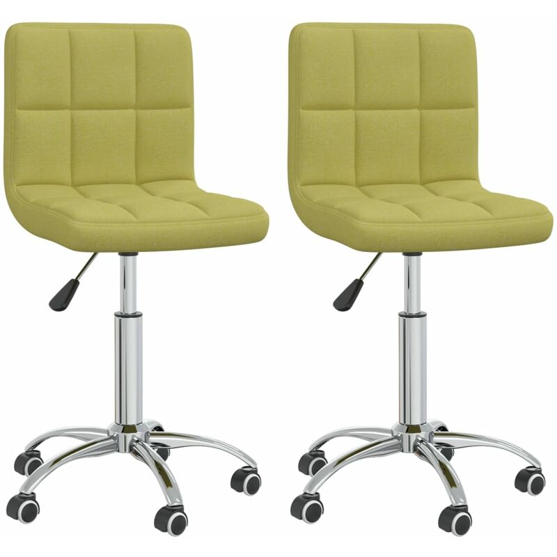 

Sillas de comedor giratorias 2 unidades tela verde