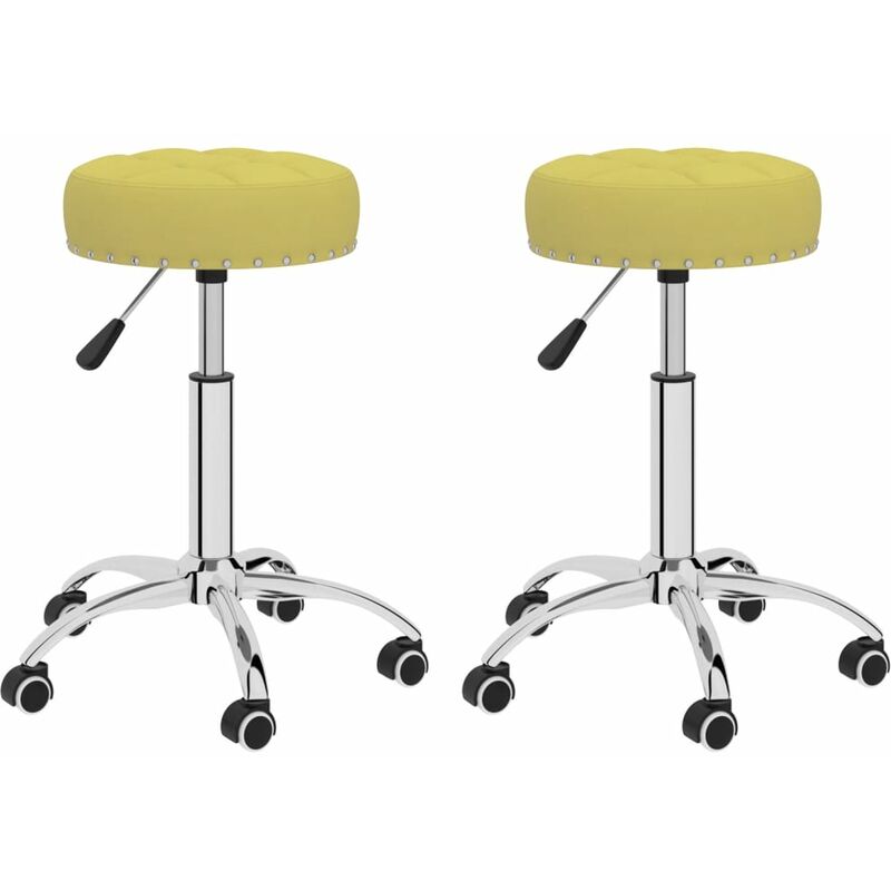 

Sillas de comedor giratorias 2 unidades tela verde
