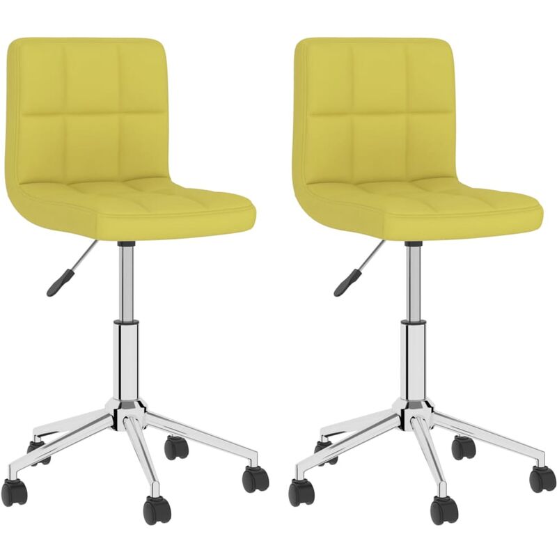 

Sillas de comedor giratorias 2 unidades tela verde