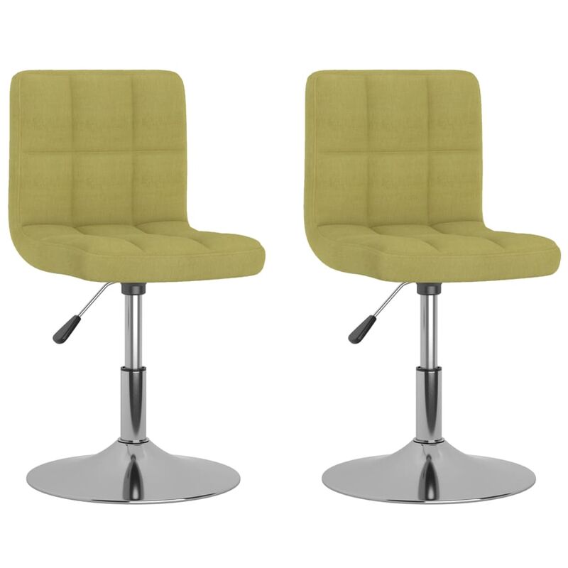 

Sillas de comedor giratorias 2 unidades tela verde