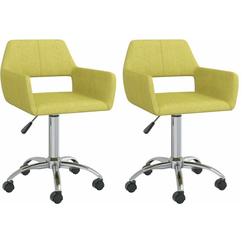 

Sillas de comedor giratorias 2 unidades tela verde