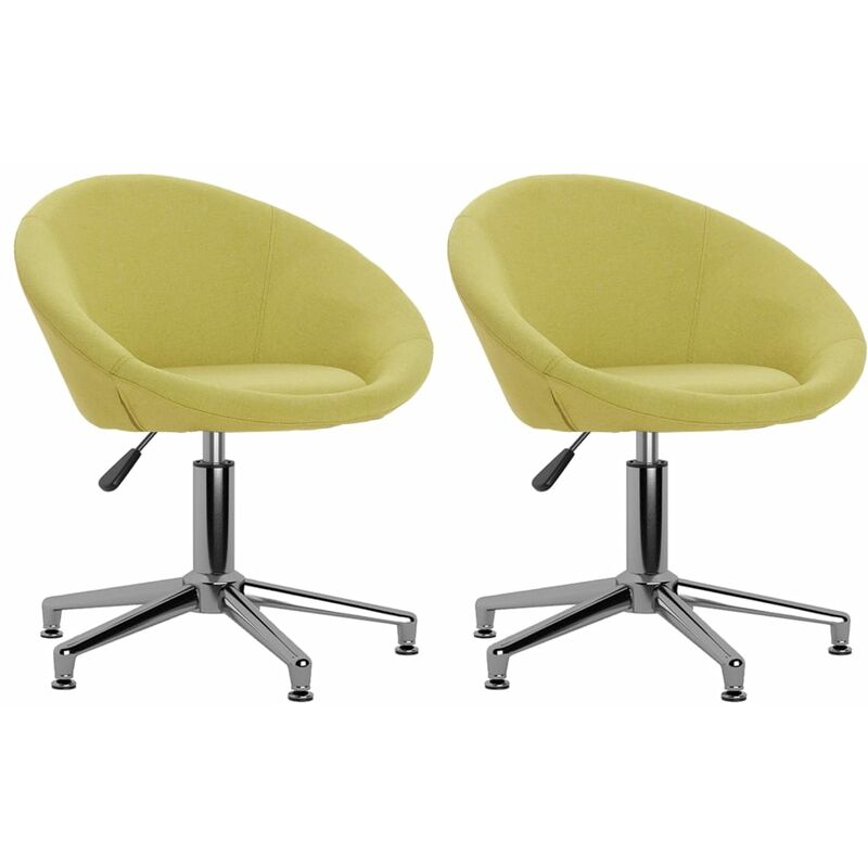 

Sillas de comedor giratorias 2 unidades tela verde