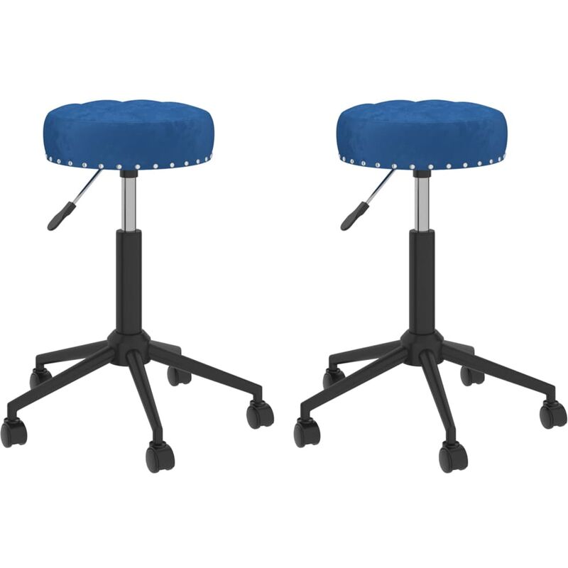 

Sillas de comedor giratorias 2 unidades terciopelo azul