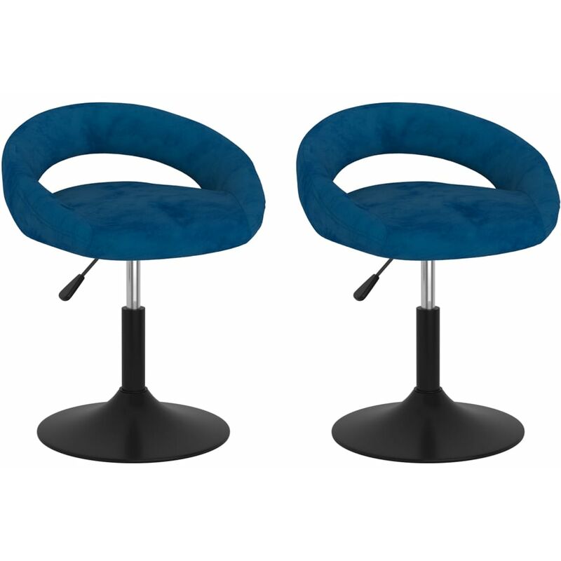 

Sillas de comedor giratorias 2 unidades terciopelo azul