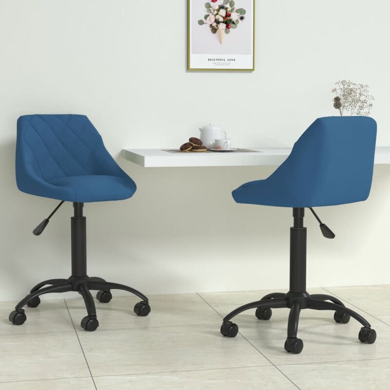 

Sillas de comedor giratorias 2 unidades terciopelo azul