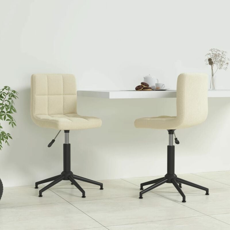 

Sillas de comedor giratorias 2 unidades terciopelo crema