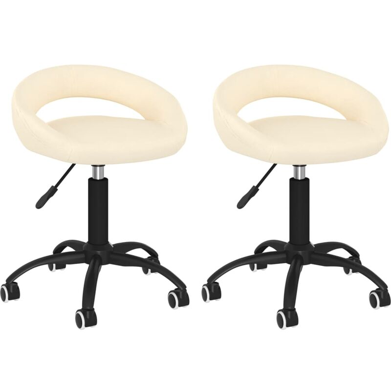 

Sillas de comedor giratorias 2 unidades terciopelo crema