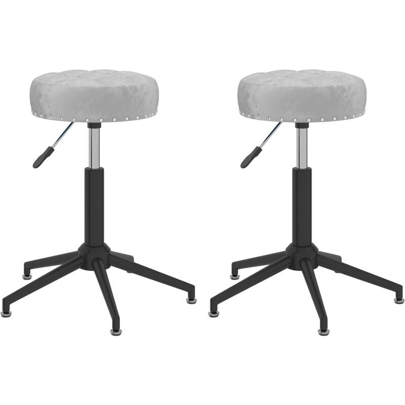 

Sillas de comedor giratorias 2 unidades terciopelo gris