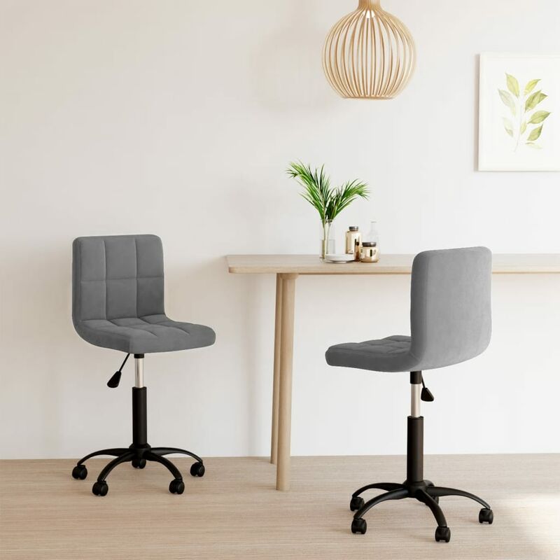 

Sillas de comedor giratorias 2 unidades terciopelo gris oscuro