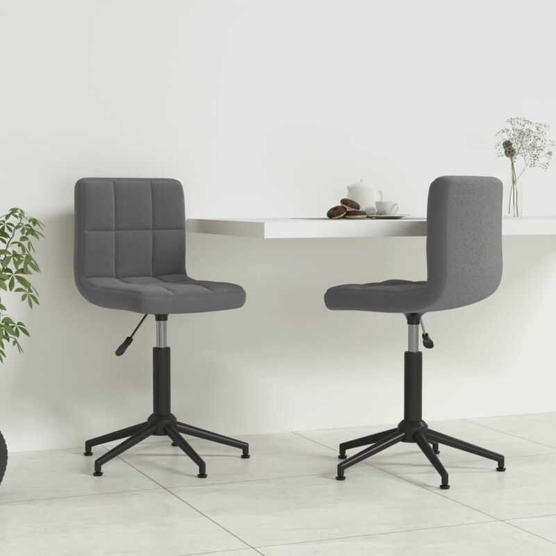 

Sillas de comedor giratorias 2 unidades terciopelo gris oscuro