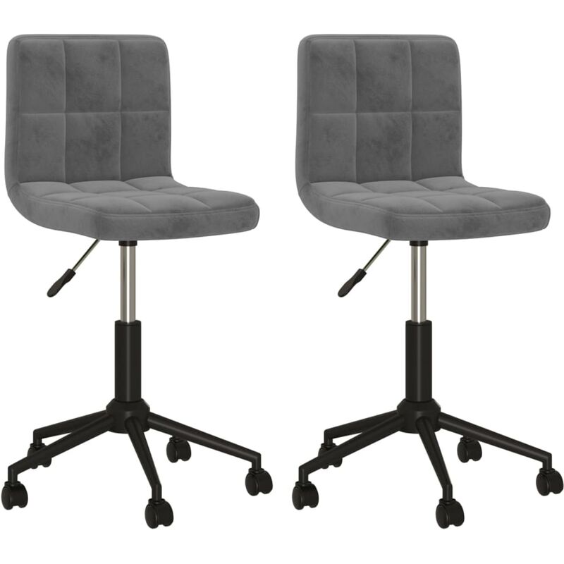 

Sillas de comedor giratorias 2 unidades terciopelo gris oscuro