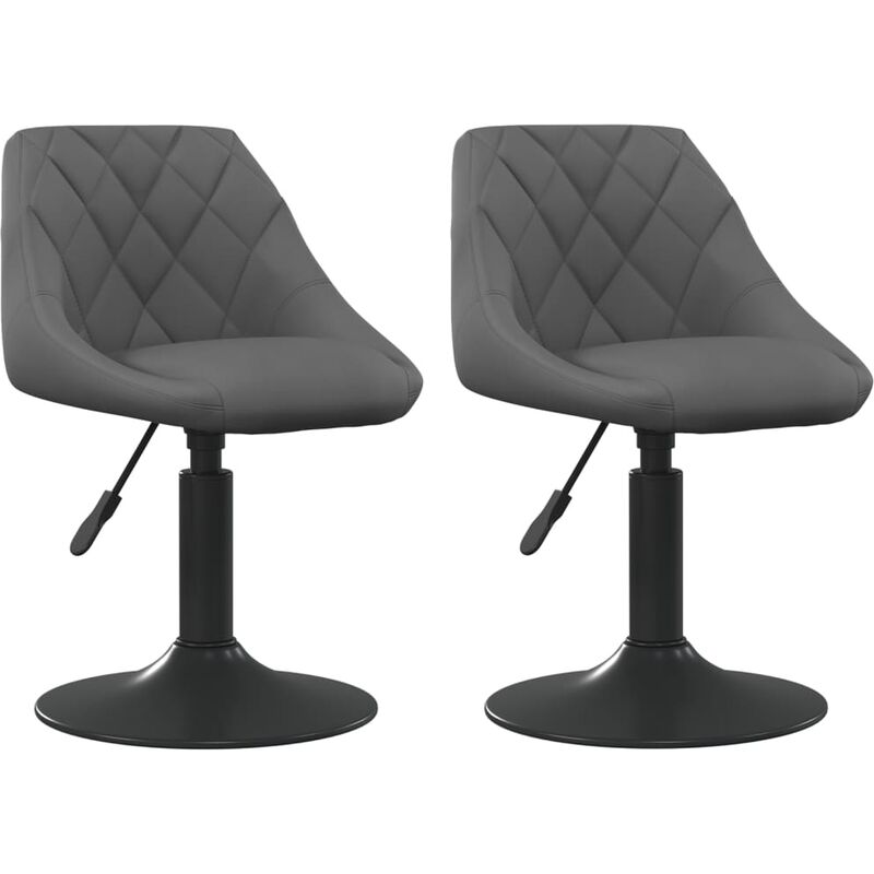 

Sillas de comedor giratorias 2 unidades terciopelo gris oscuro