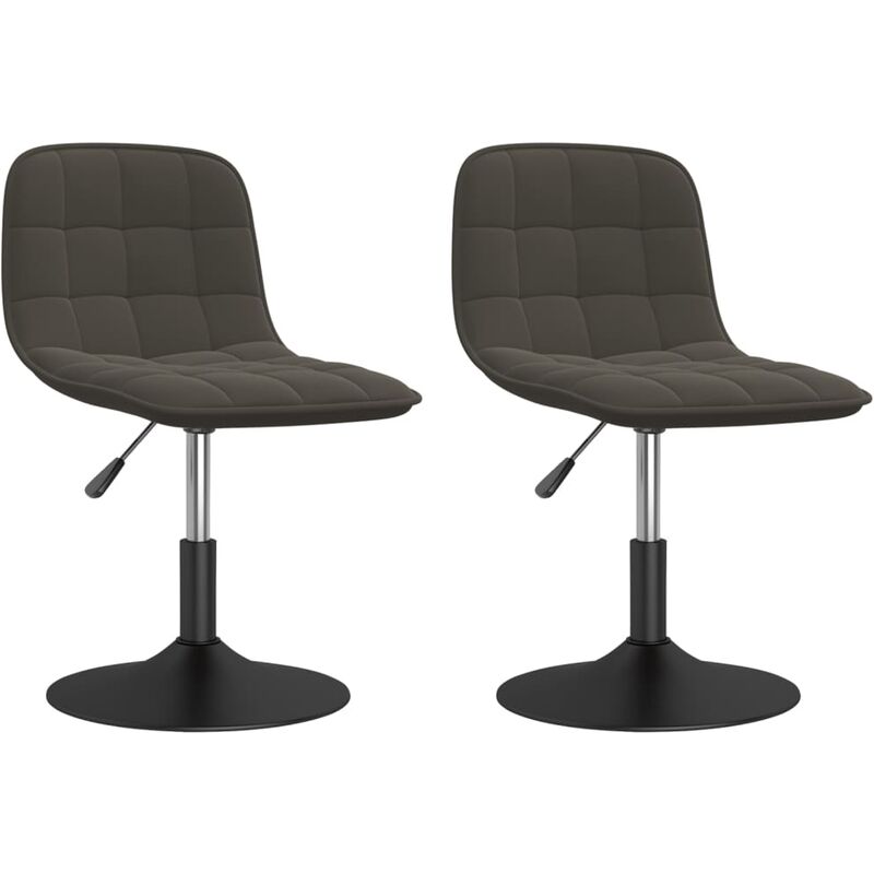 

Sillas de comedor giratorias 2 unidades terciopelo gris oscuro