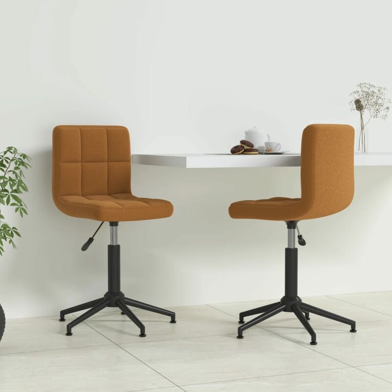 

Sillas de comedor giratorias 2 unidades terciopelo marrón